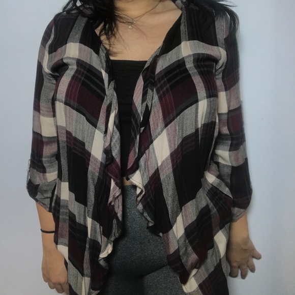 Purple Plaid Tie Shirt (No buttons) - Picture 2 of 4